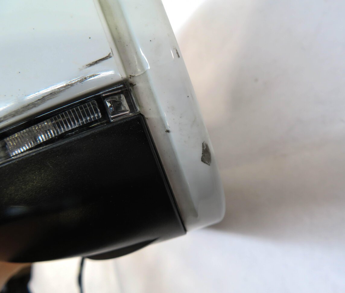 Thumbnail 8: 2013-2015 AUDI Q7 (4L) LEFT DRIVER P-FOLD BLIND SPOT DOOR MIRROR (CARRARA WHITE)