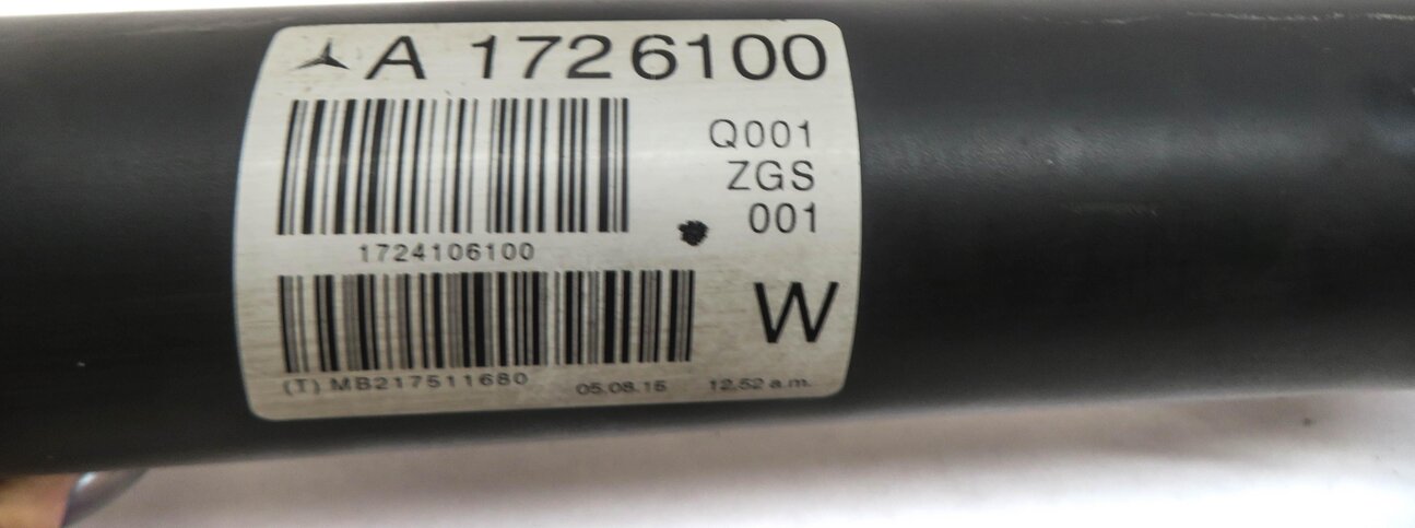 Thumbnail 5: 2016 MERCEDES SLK300 / 17-20 SLC300 (R172) REAR DRIVESHAFT DRIVELINE DRIVE SHAFT