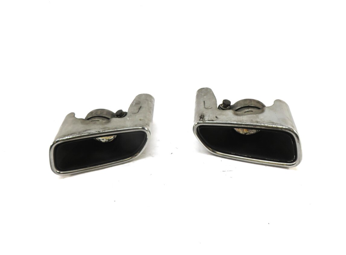 17-20 MERCEDES SLC300 SLK300 (R172) LEFT & RIGHT MUFFLER PIPE EXHAUST TIP SET-2