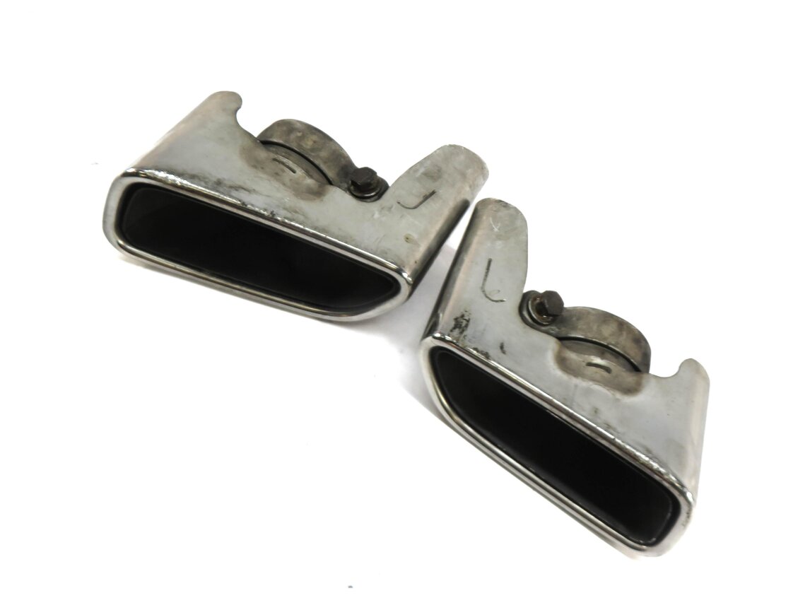 Thumbnail 2: 17-20 MERCEDES SLC300 SLK300 (R172) LEFT & RIGHT MUFFLER PIPE EXHAUST TIP SET-2