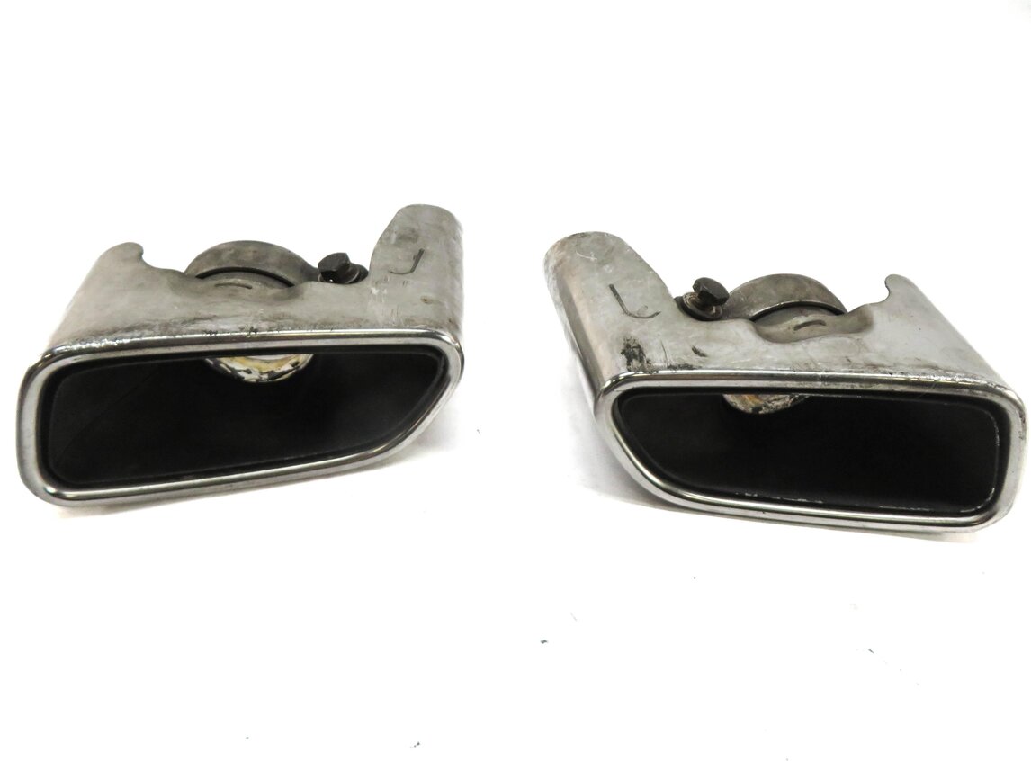 Thumbnail 4: 17-20 MERCEDES SLC300 SLK300 (R172) LEFT & RIGHT MUFFLER PIPE EXHAUST TIP SET-2