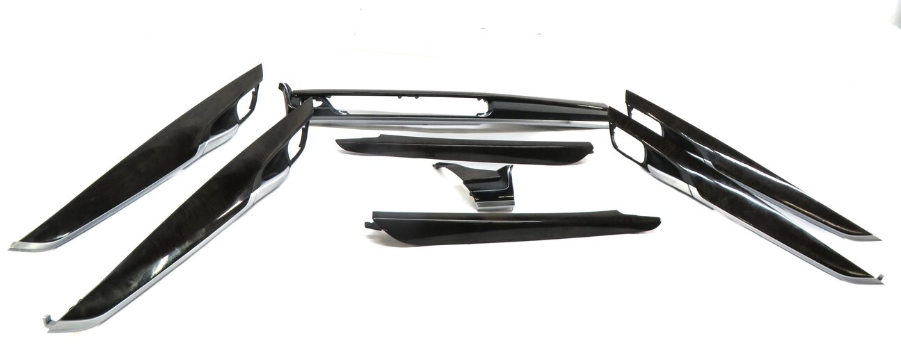 Thumbnail 19: 2014 BMW X5 (F15) FRONT REAR LEFT RIGHT DOOR DASH CONSOLE TRIM SET (Poplar Wood)