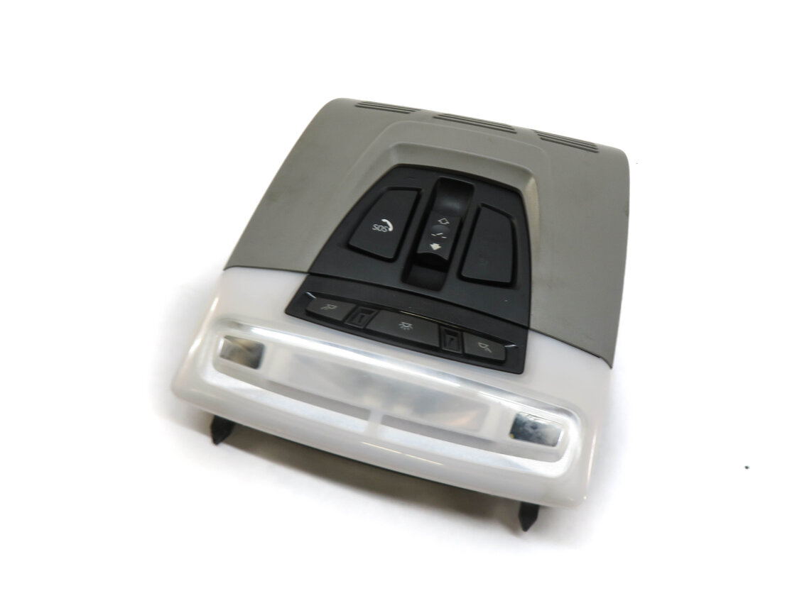 Thumbnail 5: 2014 BMW X5 (F15) FRONT ROOF CENTER PRIMARY DOME LIGHT & SUNROOF BUTTON (Black)