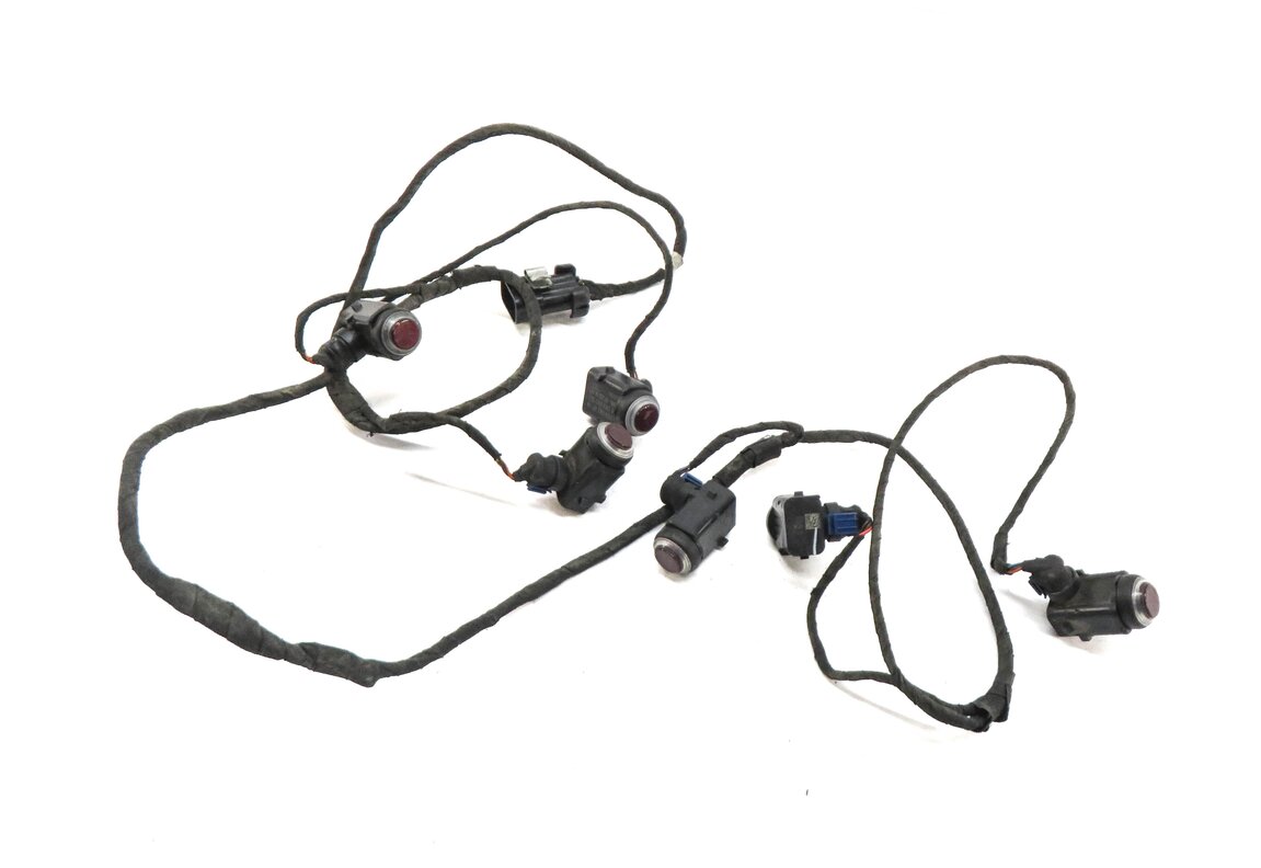2008 MERCEDES GL450 (X164) FRONT PDC PARK DISTANCE SENSOR SET w/ HARNESS (RED)