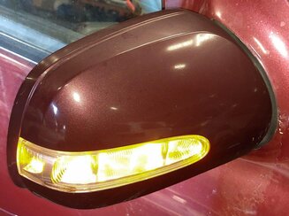 Thumbnail 2: 2007-2008 MERCEDES GL CLASS RIGHT PASSENGER P-FOLD AUTODIM MEMORY MIRROR (RED)