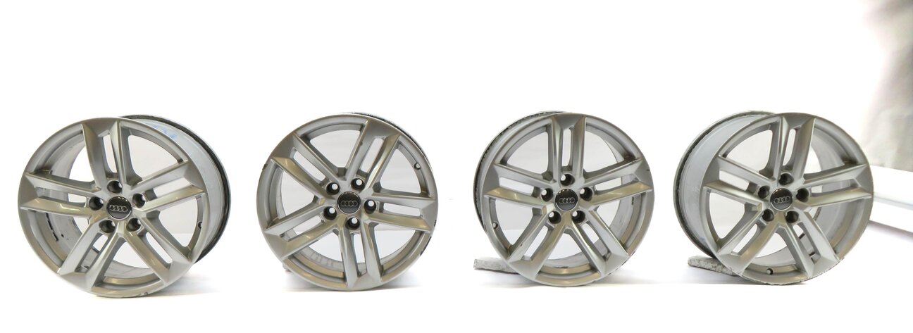 Thumbnail 2: 2017-2018 AUDI A4 (B9 8W) 17x7.5 ALUMINUM ALLOY 5-DOUBLE SPOKE WHEEL RIM SET-4