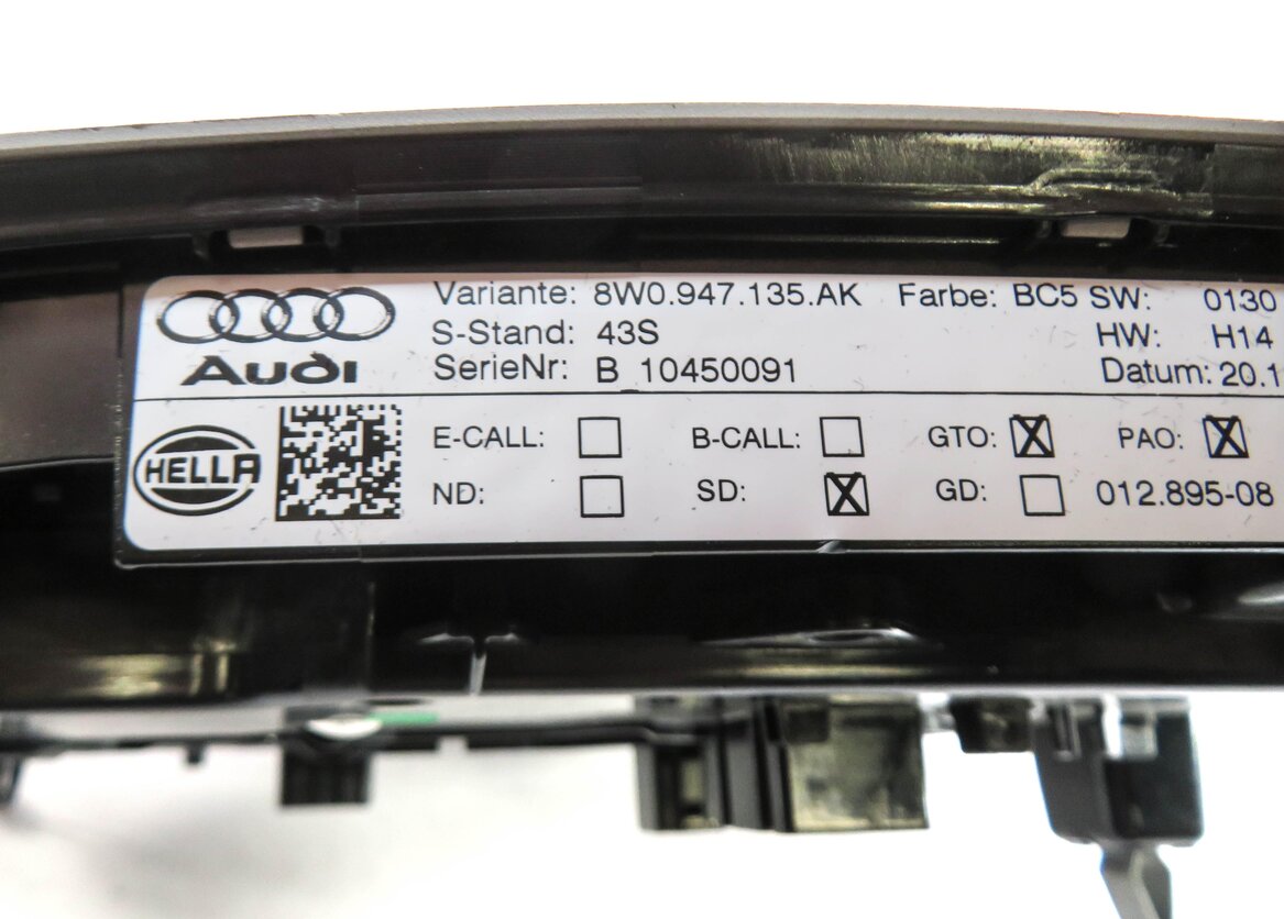 Thumbnail 5: 2017 AUDI A4 (B9 8W) FRONT DOMELIGHT MAP READING COURTESY DOME LIGHT LAMP (GRAY)