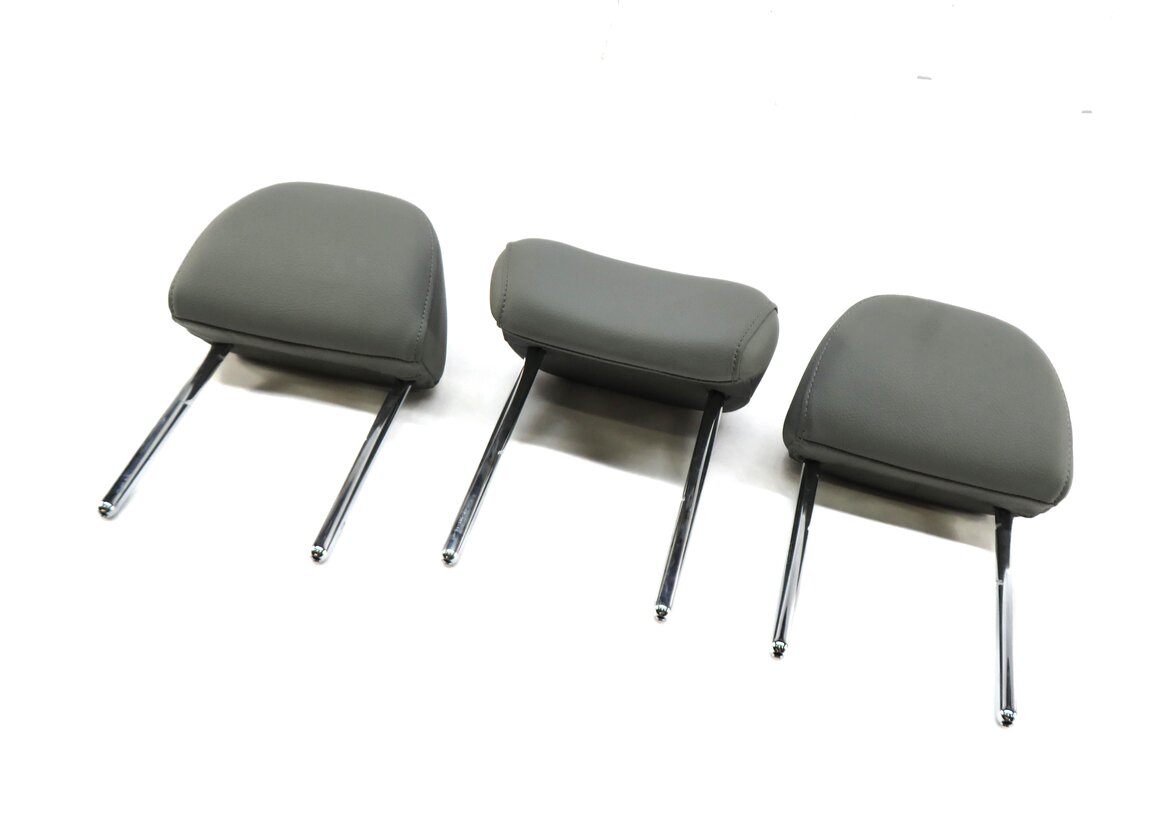 17-19 AUDI A4 ALLROAD (B9 8W) REAR SEAT LEFT CENTER RIGHT HEADREST SET (GRAY)