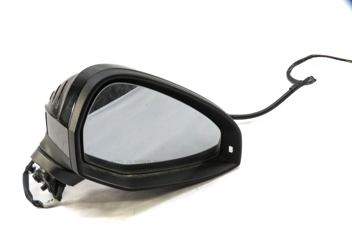 Thumbnail 3: 17-19 AUDI A4 (B9 8W) RIGHT HEATED MEMORY AUTODIM DOOR MIRROR (BRILLIANT BLACK)