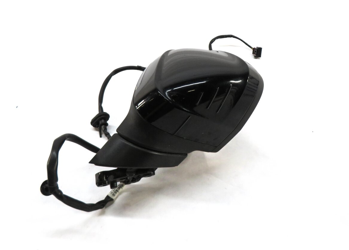 Thumbnail 4: 17-19 AUDI A4 (B9 8W) RIGHT HEATED MEMORY AUTODIM DOOR MIRROR (BRILLIANT BLACK)
