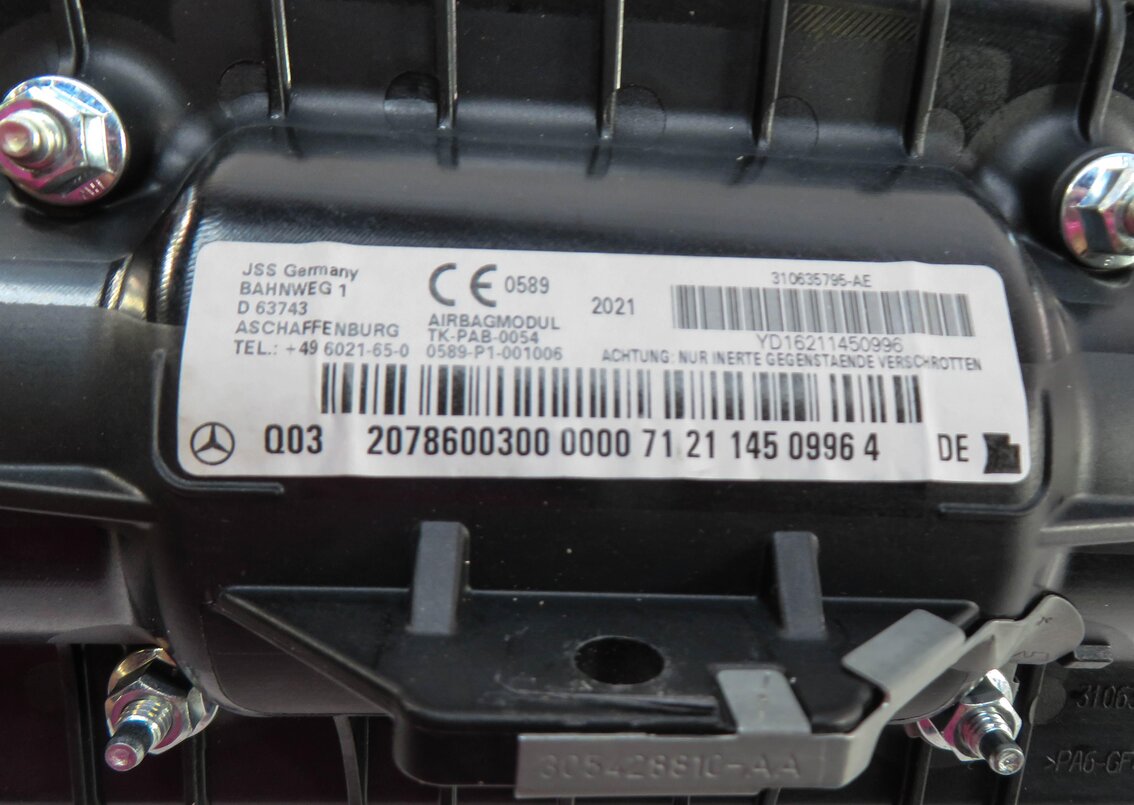Thumbnail 4: 12-17 MERCEDES E350 E400 E550 (A207 C207 W207) RIGHT FRONT PASSENGER DASH AIRBAG
