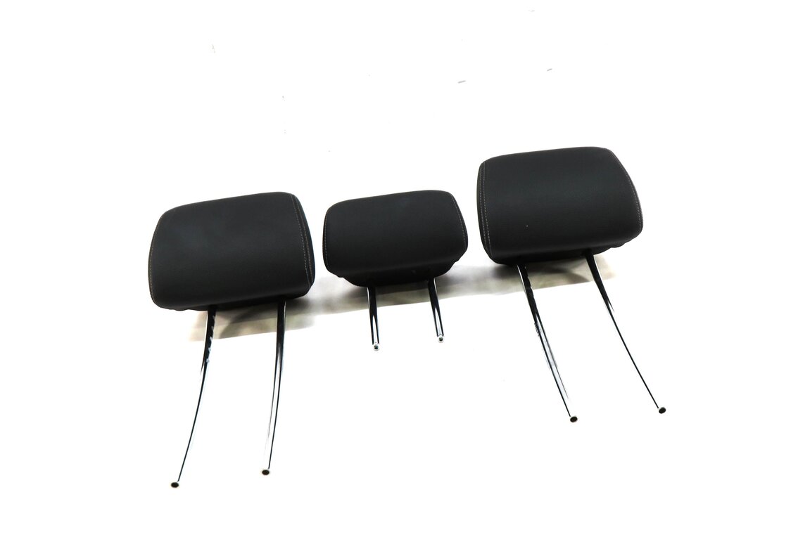 Thumbnail 2: 14-16 MERCEDES E-CLASS (W212) REAR LEFT CENTER RIGHT SEAT HEADREST SET (BLACK)