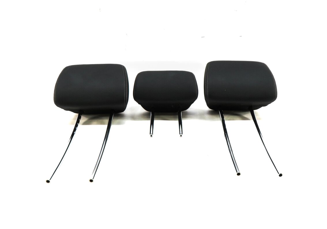 Thumbnail 3: 14-16 MERCEDES E-CLASS (W212) REAR LEFT CENTER RIGHT SEAT HEADREST SET (BLACK)
