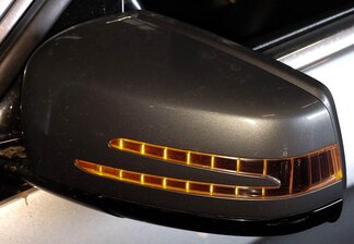 Thumbnail 2: 11-14 MERCEDES E300 E350 E550 (W212) LEFT AUTODIM BLIND SPOT DOOR MIRROR SILVER
