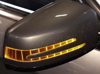 Thumbnail 2: 11-14 MERCEDES E300 E350 E550 (W212) RIGHT HEAT BLIND SPOT DOOR MIRROR (SILVER)