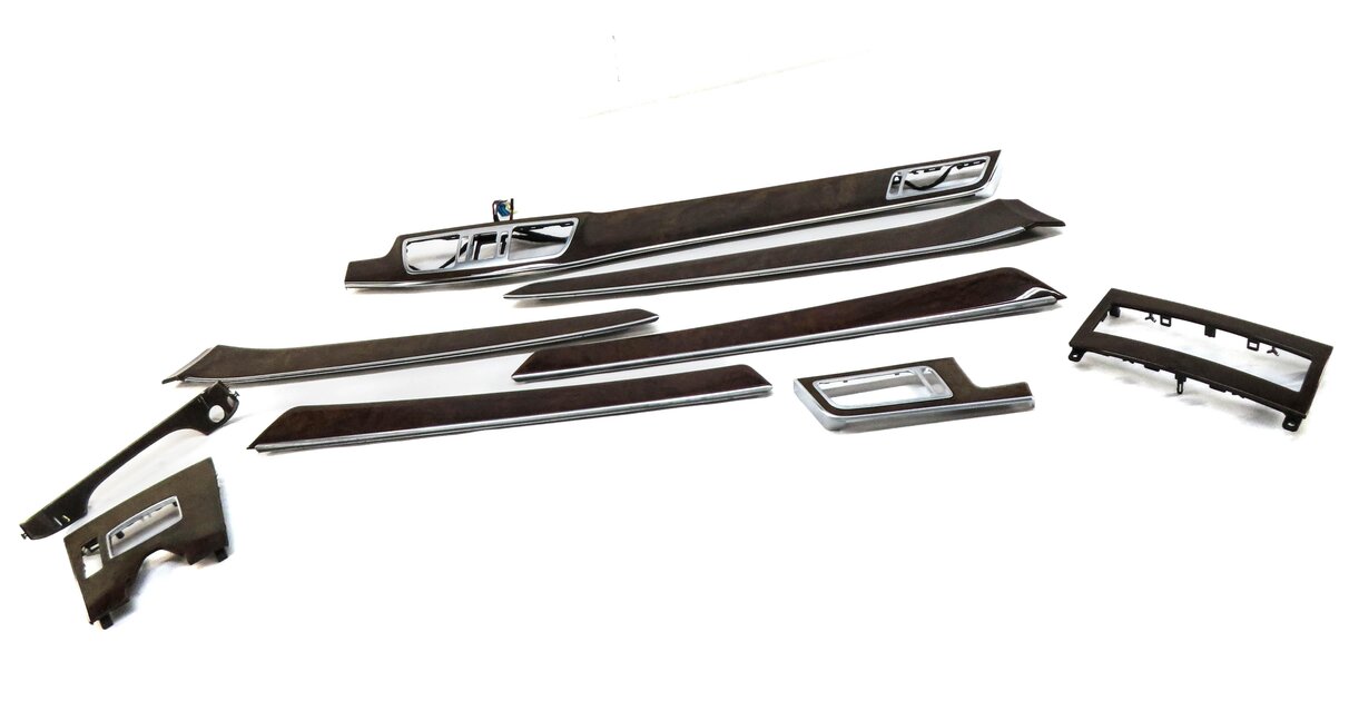 2014 MERCEDES E350 (W212) DASH DOOR CONSOLE WOOD GRAIN TRIM SET (WALNUT VENEER)