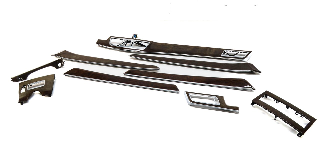 Thumbnail 14: 2014 MERCEDES E350 (W212) DASH DOOR CONSOLE WOOD GRAIN TRIM SET (WALNUT VENEER)