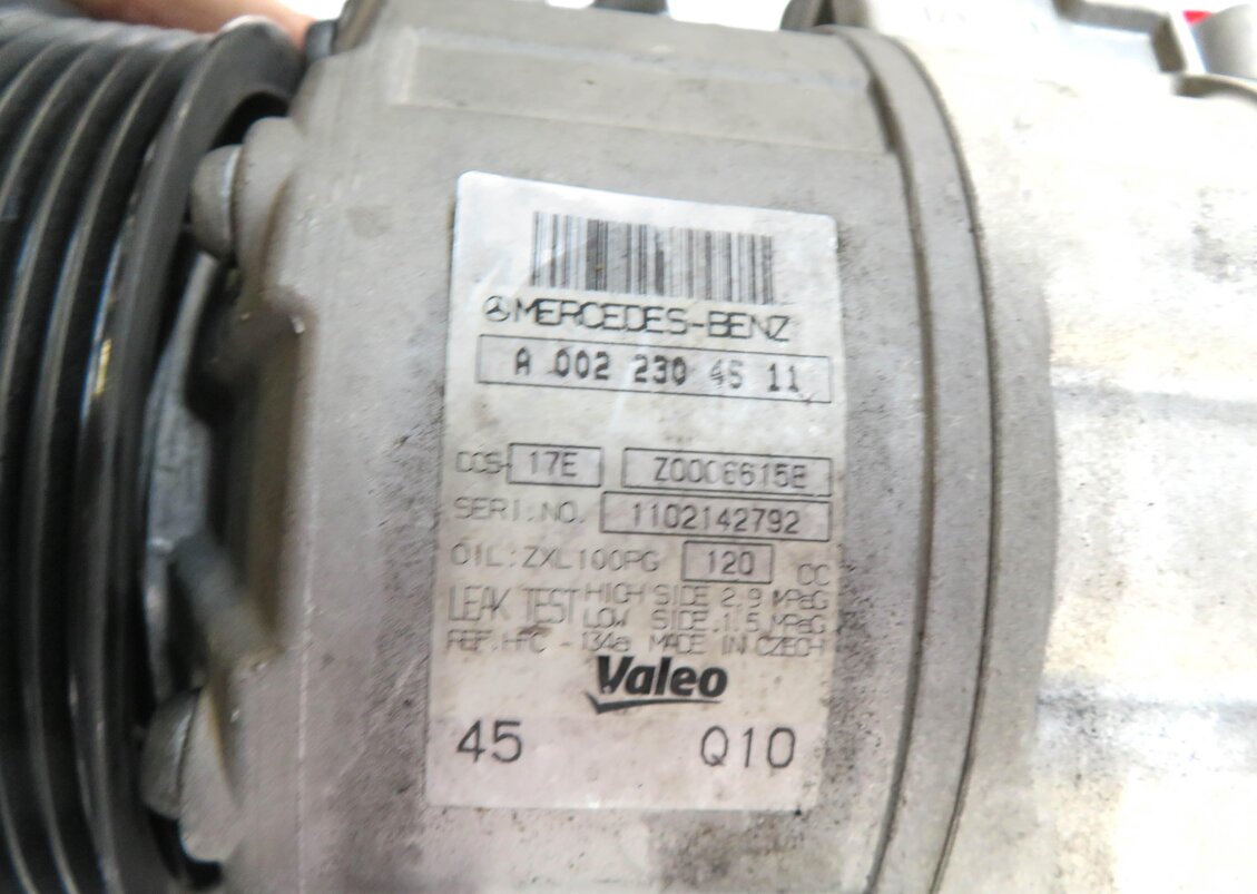 Thumbnail 5: 12-15 MERCEDES C250 SLK250 (W204 R172) 1.8L TURBO ENGINE AIR A/C COMPRESSOR PUMP