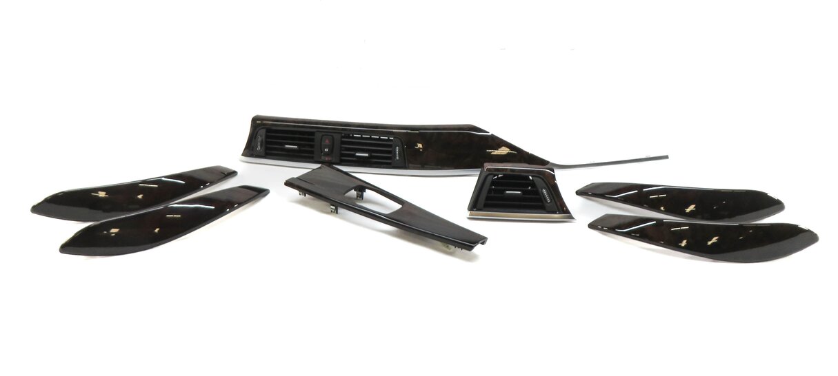 Thumbnail 2: 2014 BMW 328i (F30) DASH DOOR CONSOLE WOOD GRAIN TRIM PANEL SET (BURR WALNUT)