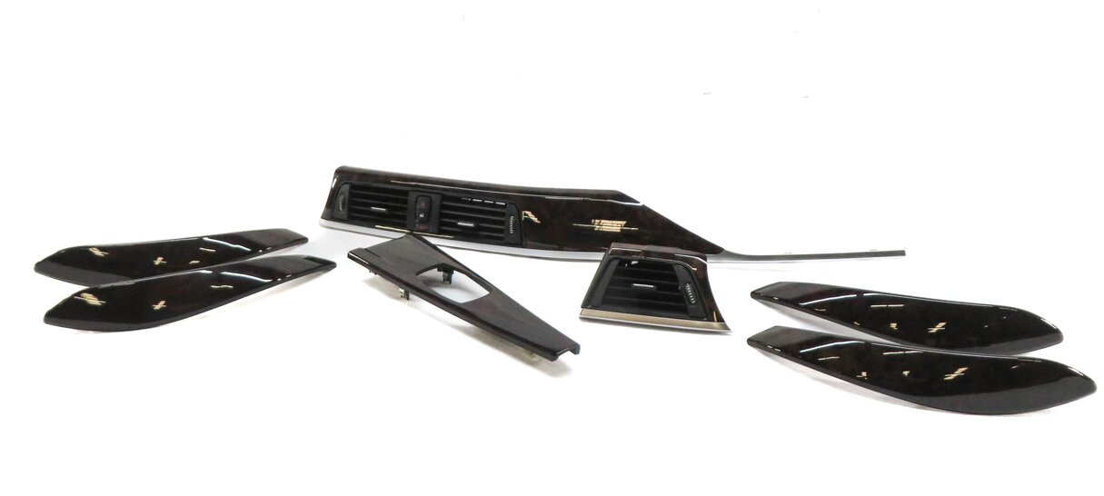 Thumbnail 3: 2014 BMW 328i (F30) DASH DOOR CONSOLE WOOD GRAIN TRIM PANEL SET (BURR WALNUT)