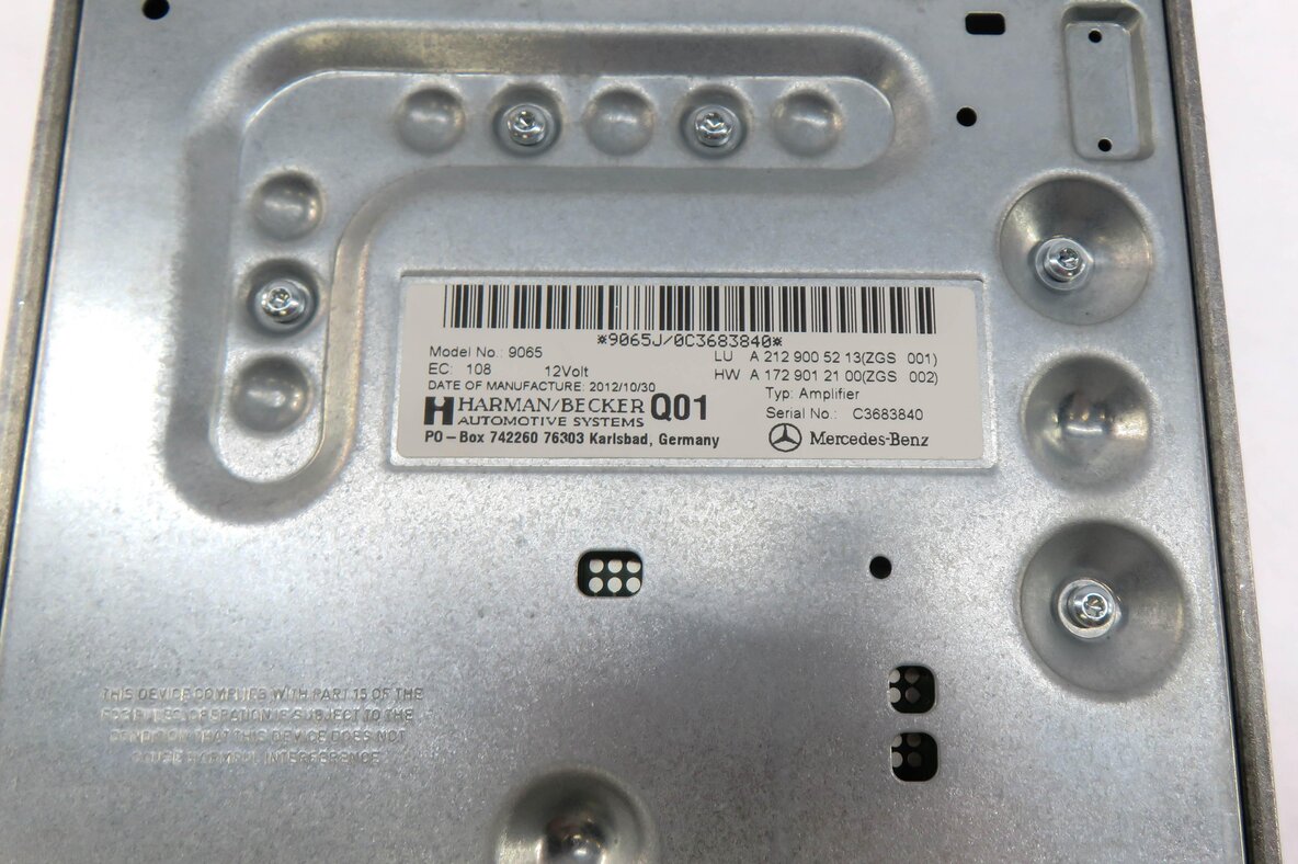 Thumbnail 4: 2012-2015 MERCEDES C E G GLK CLASS (W204 W212 X204 X463) BECKER AUDIO AMPLIFIER