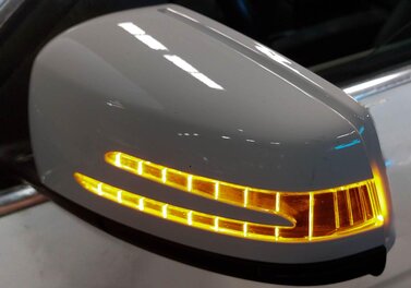 Thumbnail 2: 12-14 MERCEDES C250 (W204) LEFT DRIVER HEATED AUTODIM MEMORY DOOR MIRROR (WHITE)