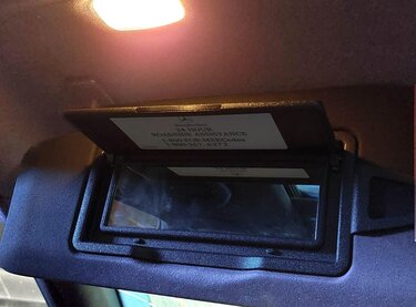Thumbnail 3: 08-14 MERCEDES C230 C250 C300 C350 C63 FRONT LEFT & RIGHT SUNVISOR SET (BLACK)