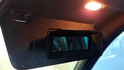 Thumbnail 4: 08-14 MERCEDES C230 C250 C300 C350 C63 FRONT LEFT & RIGHT SUNVISOR SET (BLACK)