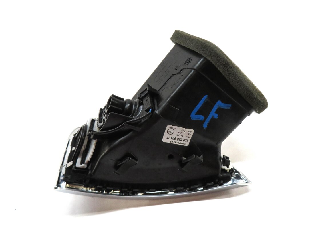 Thumbnail 4: 10 AUDI Q7 (4L) FRONT LEFT DRIVER DASH HVAC AC HEATER AIR VENT (BLACK w/ SILVER)