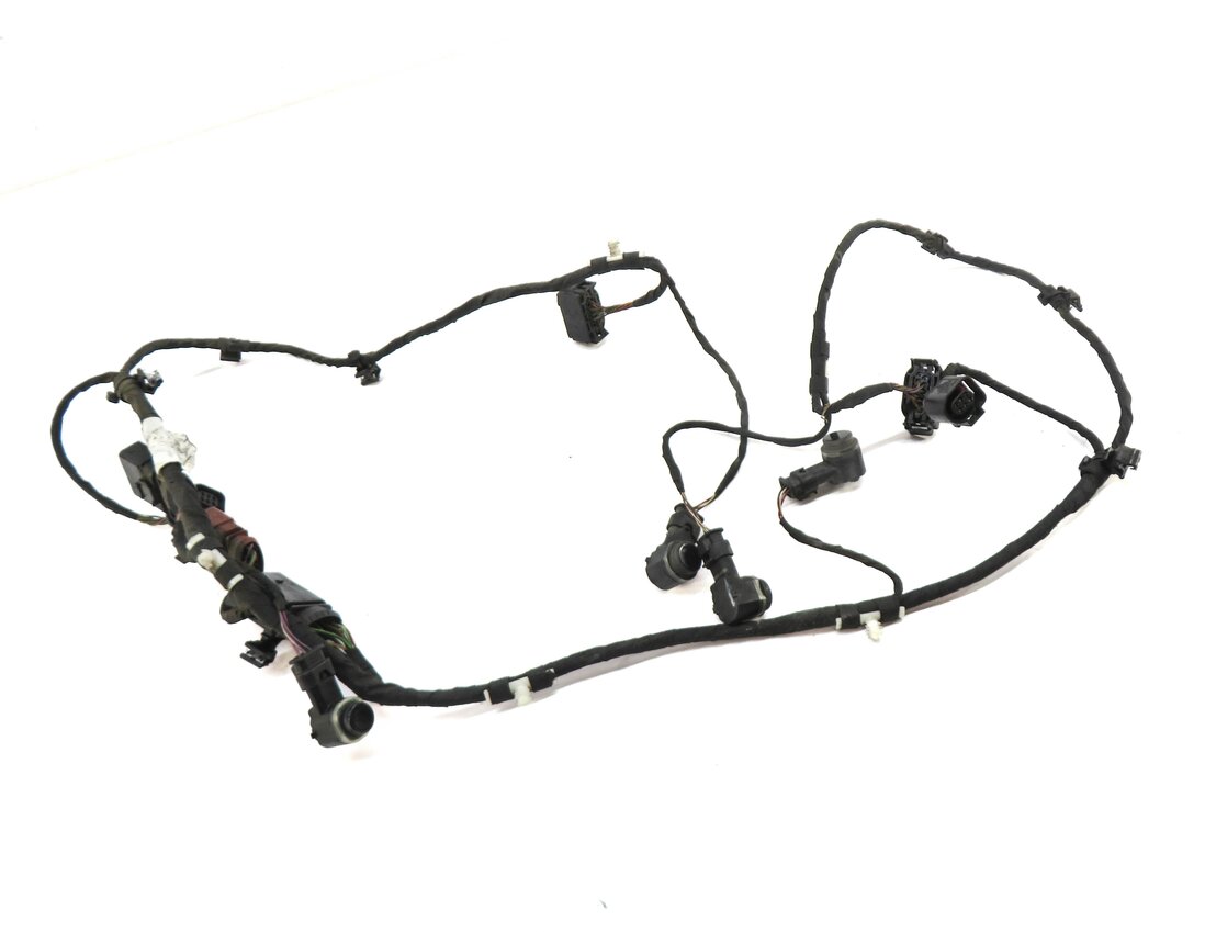 10 AUDI Q7 (4L) REAR PDC PARK DISTANCE SENSOR SET 4 (BLACK) w/ HARNESS