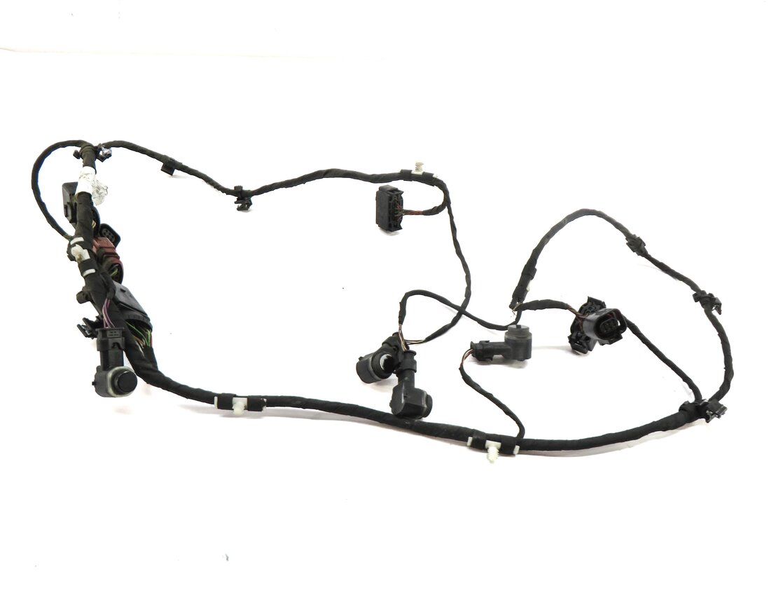 Thumbnail 2: 10 AUDI Q7 (4L) REAR PDC PARK DISTANCE SENSOR SET 4 (BLACK) w/ HARNESS