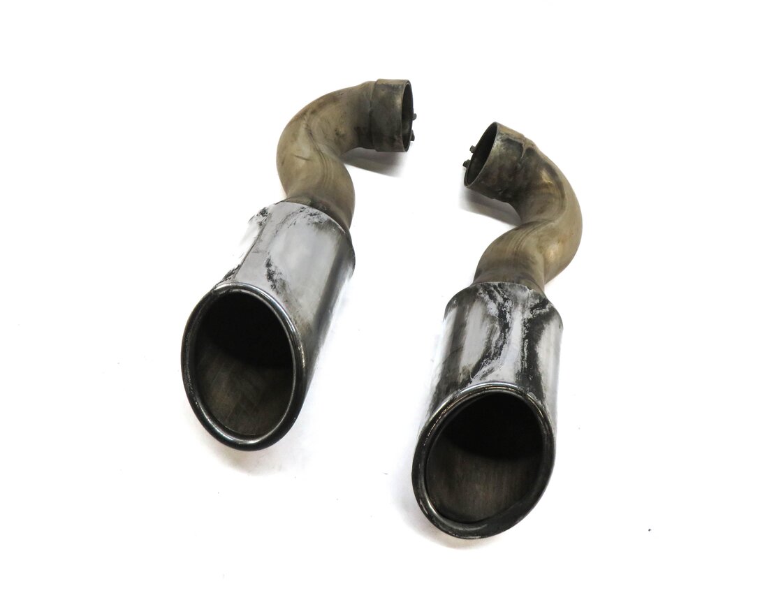 10 AUDI Q7 (4L) 3.6L (BHK VR6) V6 REAR LEFT RIGHT EXHAUST MUFFLER TIP SET 2
