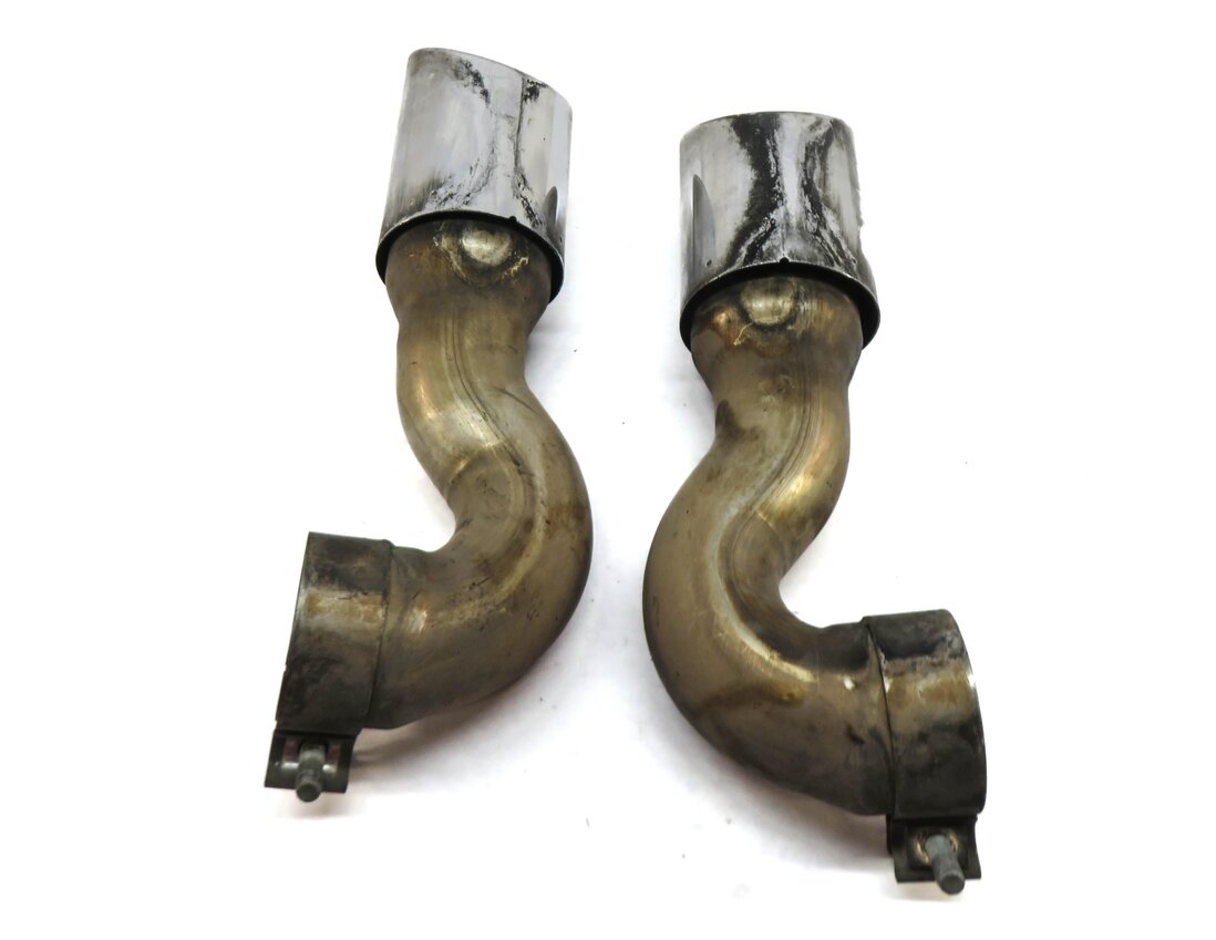 Thumbnail 3: 10 AUDI Q7 (4L) 3.6L (BHK VR6) V6 REAR LEFT RIGHT EXHAUST MUFFLER TIP SET 2