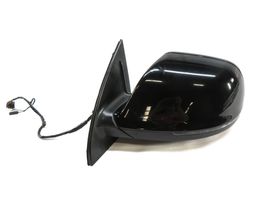 Thumbnail 5: 10-12 AUDI Q7 4L LEFT P-FOLD AUTODIM MEMORY DOOR MIRROR (ORCA BLACK METALLIC 2T)
