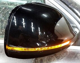 Thumbnail 2: 10-12 AUDI Q7 4L RIGHT P-FOLD AUTODIM MEMORY DOOR MIRROR (ORCA BLACK METALLIC)