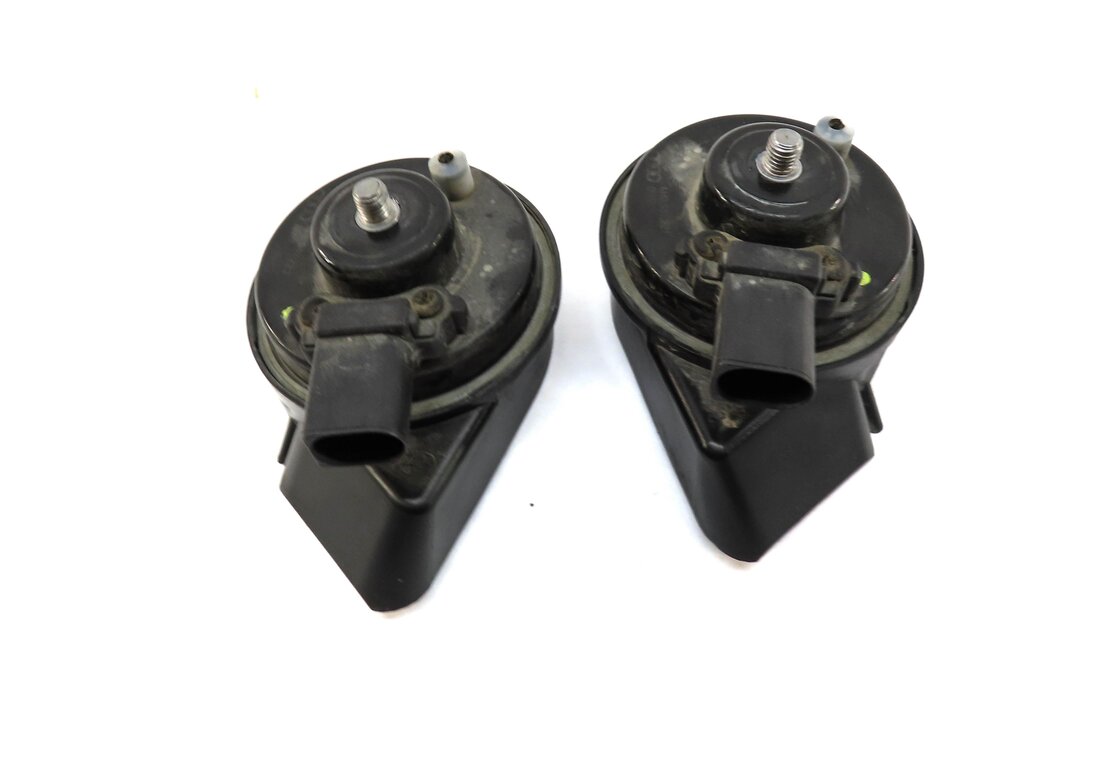 Thumbnail 3: 2012-2020 AUDI A6 S6 A7 S7 RS7 A8 S8 (C7 D4) HIGH & LOW TONE SAFETY HORN SET-2