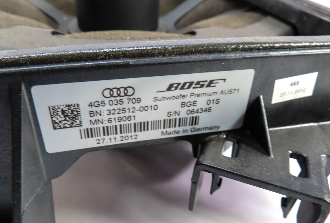 Thumbnail 5: 2013 AUDI A6 (C7) BOSE AUDIO FRONT DOOR SPEAKER REAR DECK SUB SUBWOOFER SET-3