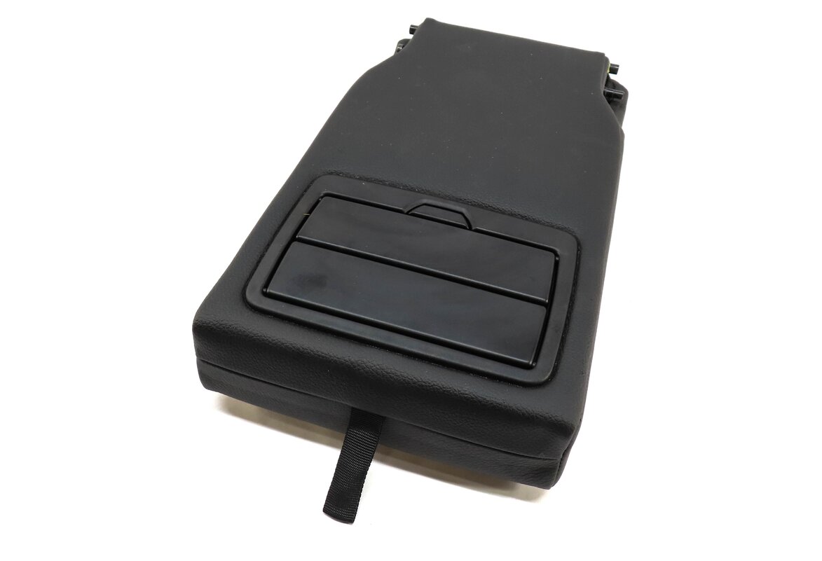 Thumbnail 1: 2016 BMW 328i (F30) REAR SEAT CENTER CONSOLE ARMREST CUP HOLDER (BLACK LEATHER)