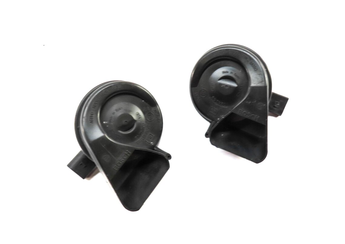 2007-2015 AUDI Q7 R8 (4L 4S) HIGH & LOW TONE NOTE SIGNAL SAFETY HORN SET-2