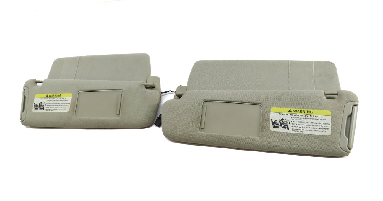 2007-2015 AUDI Q7 (4L) FRONT LEFT & RIGHT SUN VISOR SUNVISOR SHADE SET (GRAY)