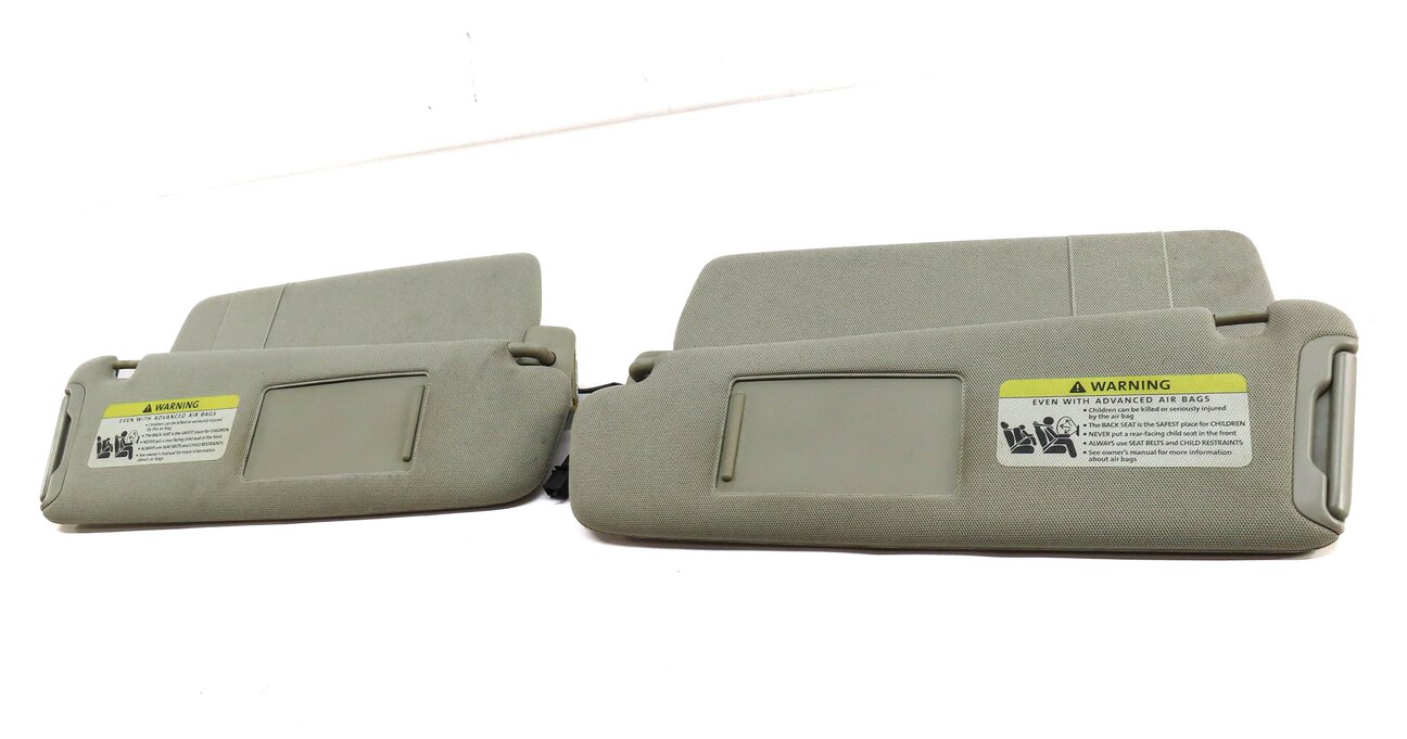 Thumbnail 4: 2007-2015 AUDI Q7 (4L) FRONT LEFT & RIGHT SUN VISOR SUNVISOR SHADE SET (GRAY)