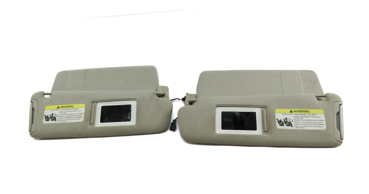 Thumbnail 5: 2007-2015 AUDI Q7 (4L) FRONT LEFT & RIGHT SUN VISOR SUNVISOR SHADE SET (GRAY)
