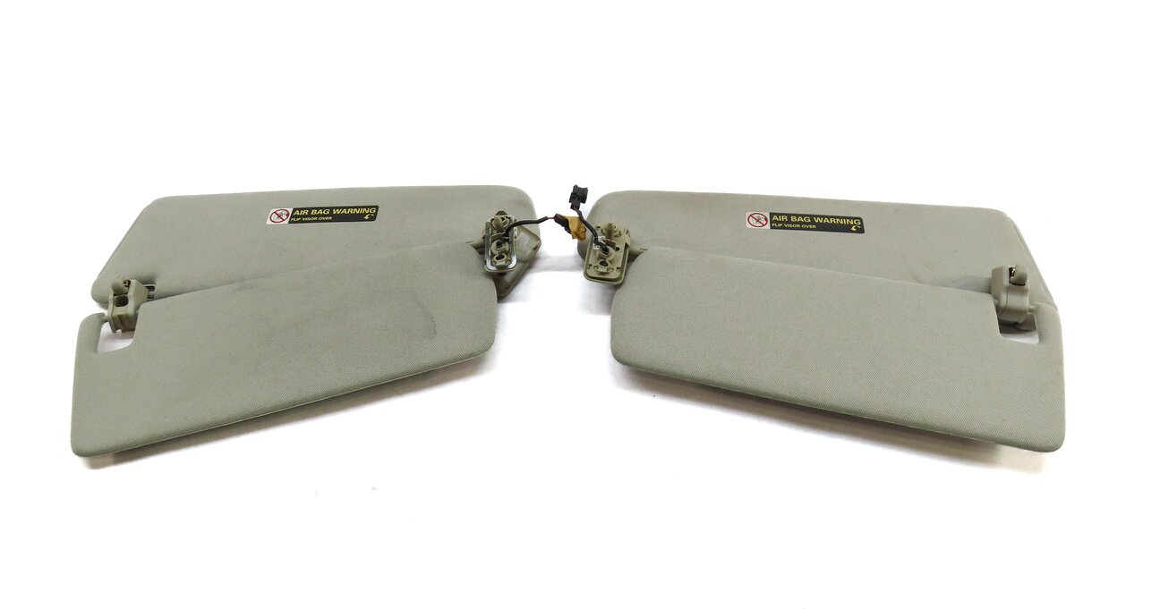 Thumbnail 6: 2007-2015 AUDI Q7 (4L) FRONT LEFT & RIGHT SUN VISOR SUNVISOR SHADE SET (GRAY)