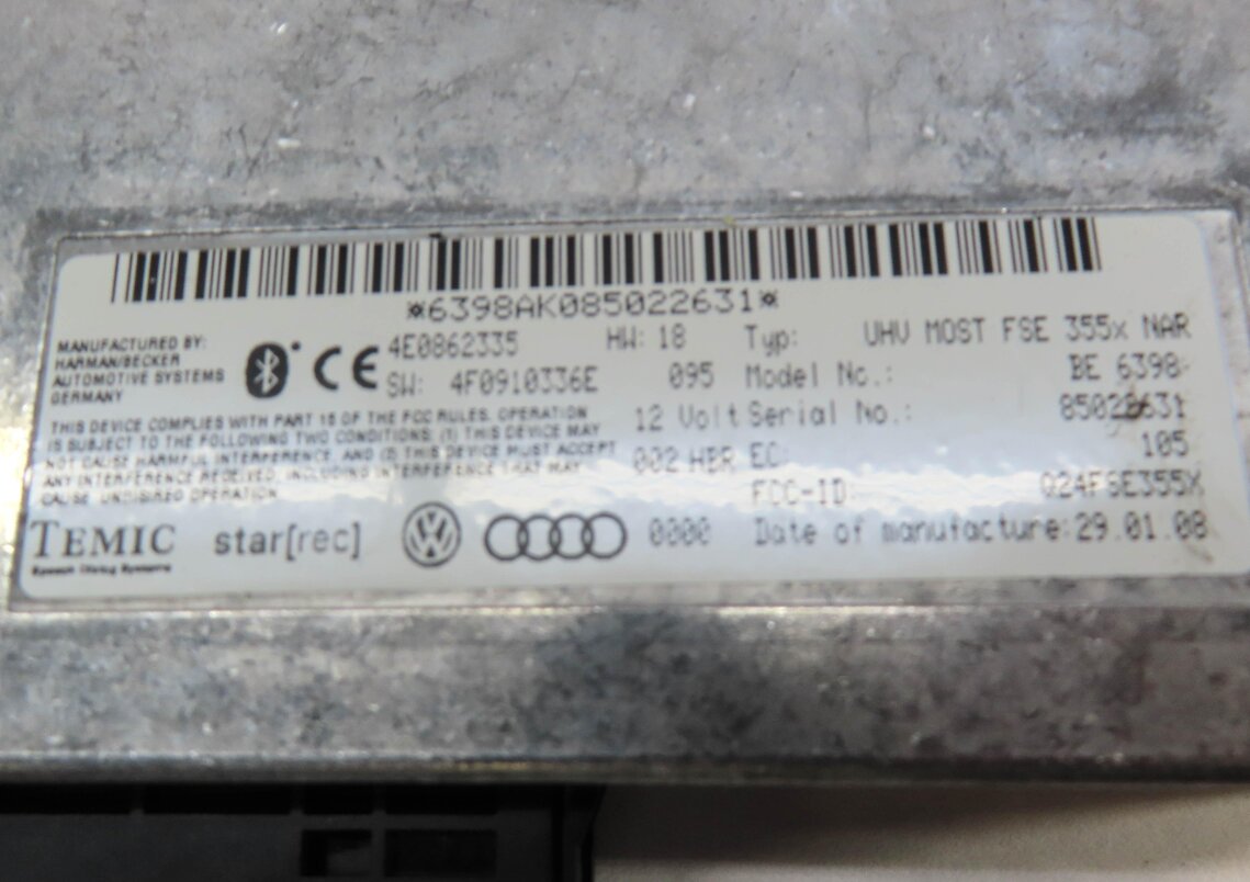 Thumbnail 5: 2008 AUDI Q7 (4L) BLUETOOTH TELEMATICS COMMUNICTION CONTROL MODULE