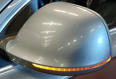 Thumbnail 2: 2007-2009 AUDI Q7 (4L) LEFT - HEATED MEMORY BLIND SPOT DOOR MIRROR (QUARTZ GRAY)