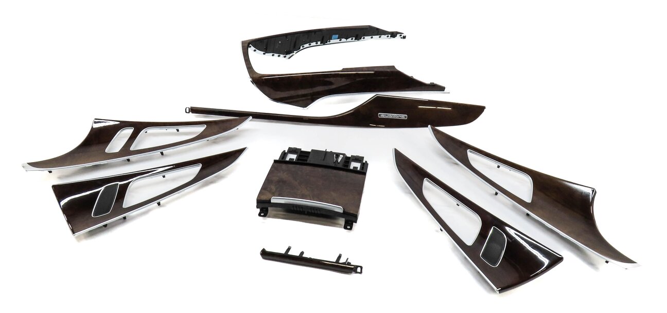 Thumbnail 1: 2012 AUDI A6 (C7) DASH DOOR CONSOLE WOOD GRAIN TRIM SET (BROWN WALNUT WOOD)