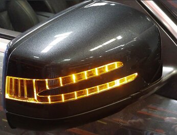 Thumbnail 2: 13-16 MERCEDES GL-CLASS (X166) RIGHT HEATED AUTODIM CAMERA DOOR MIRROR (GRAY)