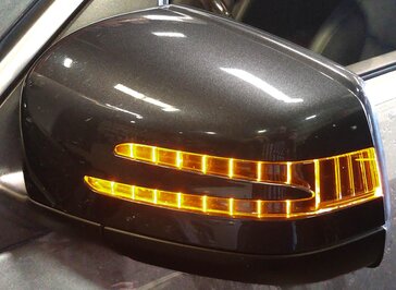 Thumbnail 2: 13-16 MERCEDES GL-CLASS (X166) LEFT HEATED AUTODIM CAMERA DOOR MIRROR (GRAY)