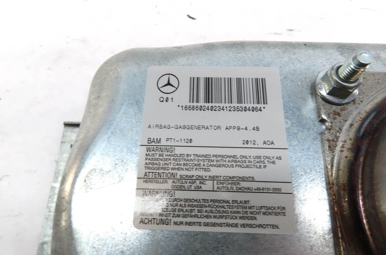 Thumbnail 4: 13-16 MERCEDES GL CLASS (w166 x166) FRONT RIGHT PASSENGER DASH AIRBAG AIR BAG