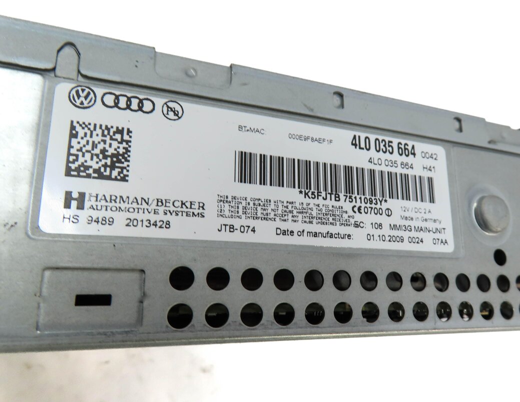 Thumbnail 6: 2010-2011 AUDI Q7 (4L) RADIO STEREO CD DVD SD SIM MMI MULTIMEDIA PLAYER READER